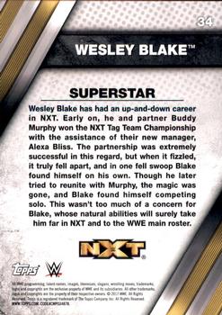 2017 Topps WWE NXT #34 Wesley Blake Back