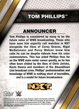 2017 Topps WWE NXT #39 Tom Phillips Back