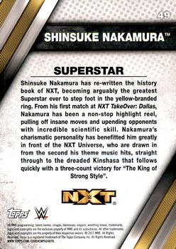 2017 Topps WWE NXT #49 Shinsuke Nakamura Back
