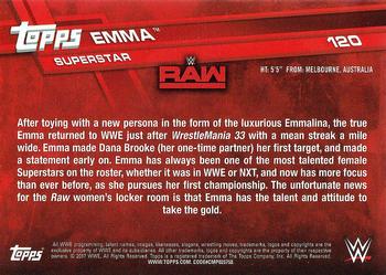 2017 Topps WWE Then Now Forever  #120 Emma Back