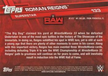2017 Topps WWE Then Now Forever  #133 Roman Reigns Back