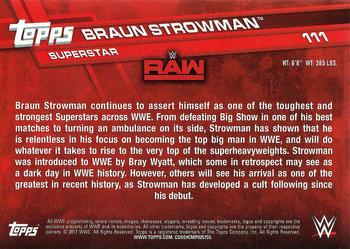2017 Topps WWE Then Now Forever  #111 Braun Strowman Back