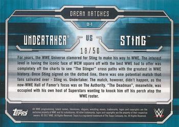 2017 Topps WWE Undisputed - Dream Matches Silver #D-1 Sting / Undertaker Back