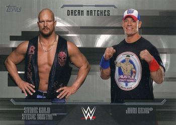 2017 Topps WWE Undisputed - Dream Matches Silver #D-6 John Cena / Steve Austin Front