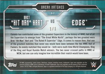 2017 Topps WWE Undisputed - Dream Matches Printing Plate Black #D-7 Edge / Bret 