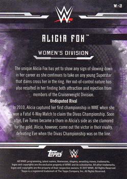 2017 Topps WWE Undisputed - Women’s Division #W-2 Alicia Fox Back