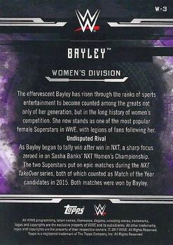 2017 Topps WWE Undisputed - Women’s Division #W-3 Bayley Back