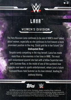 2017 Topps WWE Undisputed - Women’s Division #W-9 Lana Back