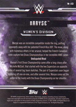 2017 Topps WWE Undisputed - Women’s Division #W-10 Maryse Back