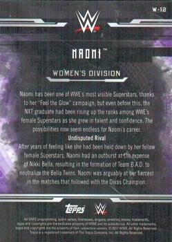 2017 Topps WWE Undisputed - Women’s Division #W-12 Naomi Back