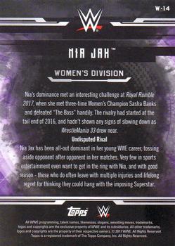 2017 Topps WWE Undisputed - Women’s Division #W-14 Nia Jax Back