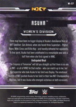 2017 Topps WWE Undisputed - Women’s Division #W-17 Asuka Back