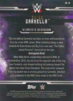 2017 Topps WWE Undisputed - Women’s Division Bronze #W-5 Carmella Back
