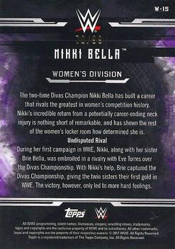 2017 Topps WWE Undisputed - Women’s Division Bronze #W-15 Nikki Bella Back