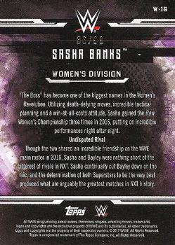 2017 Topps WWE Undisputed - Women’s Division Bronze #W-16 Sasha Banks Back