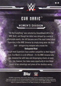 2017 Topps WWE Undisputed - Women’s Division Silver #W-8 Eva Marie Back