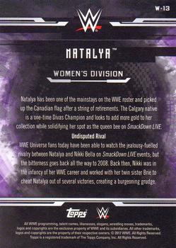 2017 Topps WWE Undisputed - Women’s Division Silver #W-13 Natalya Back