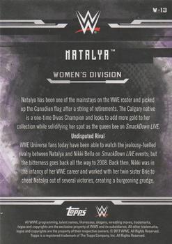 2017 Topps WWE Undisputed - Women’s Division Green #W-13 Natalya Back
