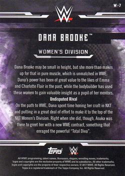 2017 Topps WWE Undisputed - Women’s Division Gold #W-7 Dana Brooke Back