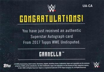 2017 Topps WWE Undisputed - Autographs #UA-CA Carmella Back