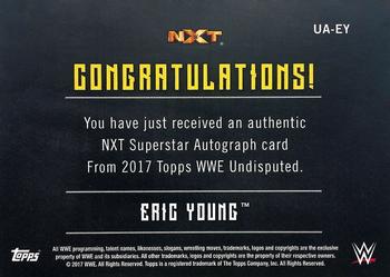 2017 Topps WWE Undisputed - Autographs #UA-EY Eric Young Back