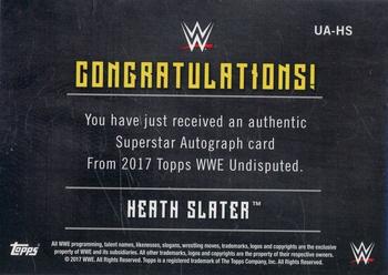 2017 Topps WWE Undisputed - Autographs #UA-HS Heath Slater Back