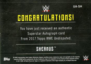 2017 Topps WWE Undisputed - Autographs #UA-SH Sheamus Back
