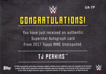 2017 Topps WWE Undisputed - Autographs #UA-TP TJ Perkins Back