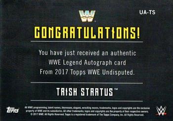 2017 Topps WWE Undisputed - Autographs #UA-TS Trish Stratus Back