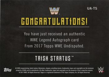 2017 Topps WWE Undisputed - Autographs Bronze #UA-TS Trish Stratus Back