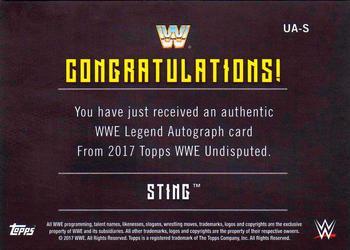 2017 Topps WWE Undisputed - Autographs Silver #UA-S Sting Back