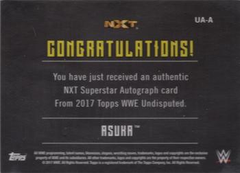 2017 Topps WWE Undisputed - Autographs Green #UA-A Asuka Back