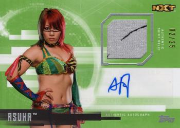 2017 Topps WWE Undisputed - Autograph Relics Green #UAR-A Asuka Front