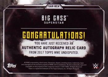 2017 Topps WWE Undisputed - Autograph Relics Gold #UAR-BC Big Cass Back
