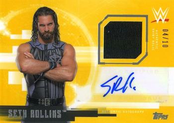 2017 Topps WWE Undisputed - Autograph Relics Gold #UAR-SR Seth Rollins Front
