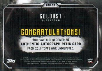 2017 Topps WWE Undisputed - Autograph Relics Red #UAR-GO Goldust Back