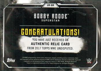2017 Topps WWE Undisputed - Relics #UR-BR Bobby Roode Back