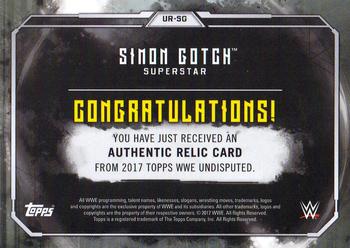 2017 Topps WWE Undisputed - Relics #UR-SG Simon Gotch Back