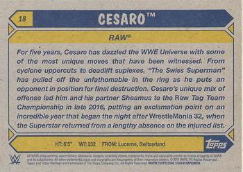 2017 Topps WWE Heritage - Bronze #18 Cesaro Back
