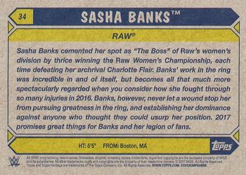 2017 Topps WWE Heritage - Bronze #34 Sasha Banks Back