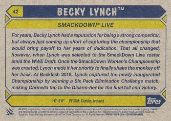2017 Topps WWE Heritage - Bronze #42 Becky Lynch Back
