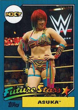 2017 Topps WWE Heritage - Blue #1 Asuka Front