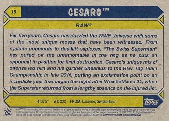 2017 Topps WWE Heritage - Blue #18 Cesaro Back