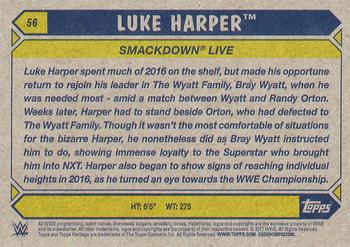 2017 Topps WWE Heritage - Blue #56 Luke Harper Back