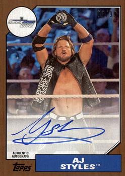 2017 Topps WWE Heritage - Autographs Bronze #NNO AJ Styles Front