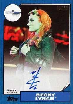 2017 Topps WWE Heritage - Autographs Blue #NNO Becky Lynch Front