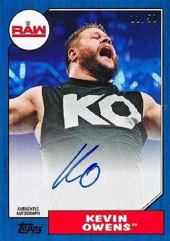 2017 Topps WWE Heritage - Autographs Blue #NNO Kevin Owens Front