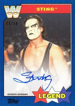 2017 Topps WWE Heritage - Autographs Blue #NNO Sting Front