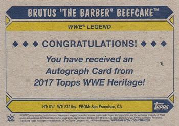 2017 Topps WWE Heritage - Autographs Silver #NNO Brutus Beefcake Back