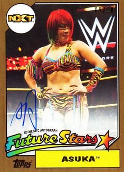 2017 Topps WWE Heritage - Autographs Gold #NNO Asuka Front